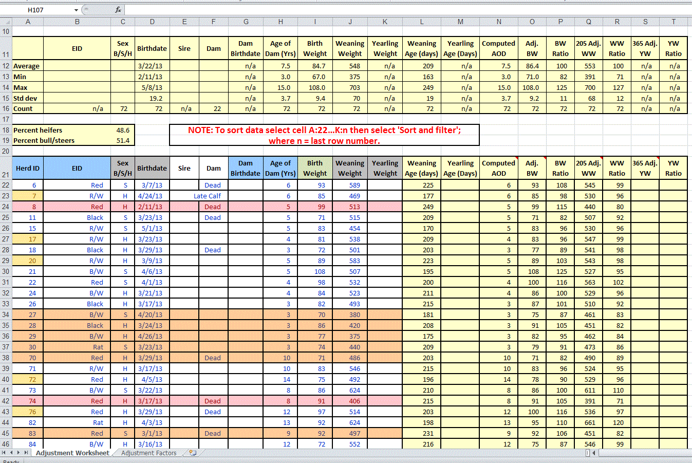 2013 Worksheet 2013 Worksheet
